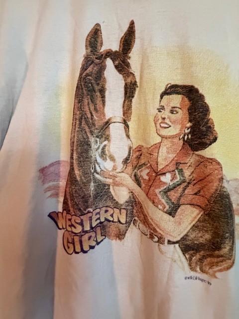 VINTAGE WESTERN TEE SHIRT CREAM