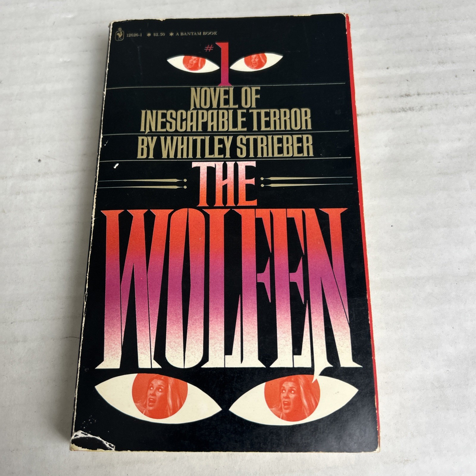Vintage 1979 The Wolfen Whitley Strieber Bantam PB Horror Paperbacks from Hell