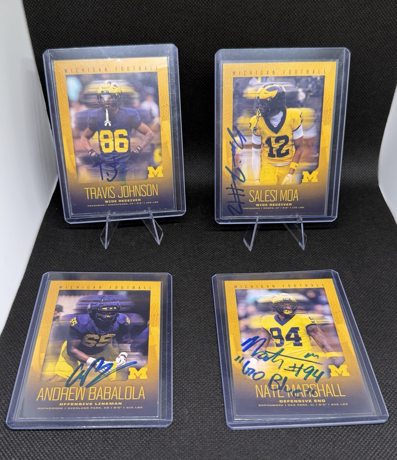 2026 Valiant Michigan Football Signed Card Lot Johnson - Moa - Nate - Andrew 2026 Valiant Michigan Football Signed Card Lot Johnson - Moa - Nate - Andrew