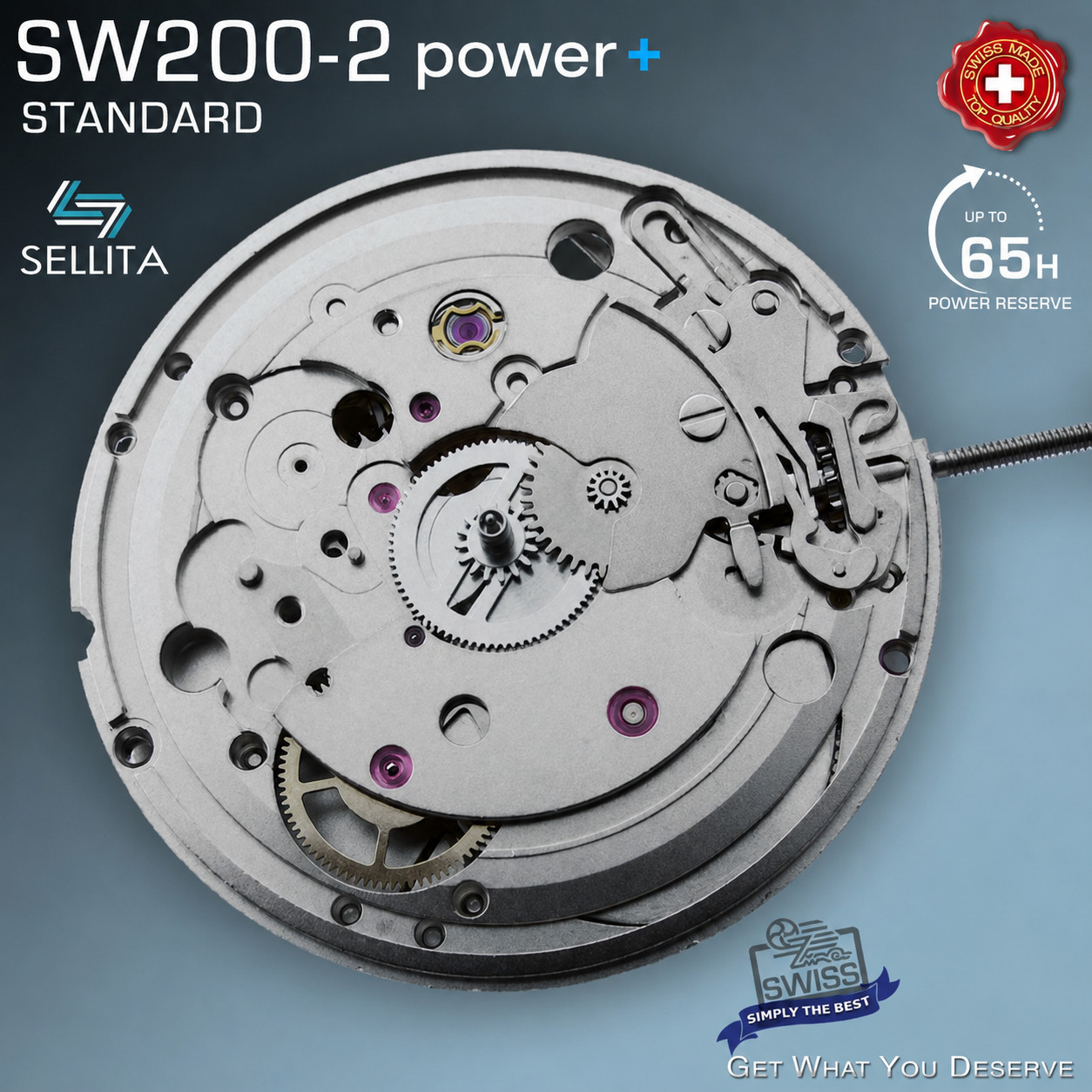 MOVEMENT SELLITA SW200-2b, NO DATE  AUTOMATIC