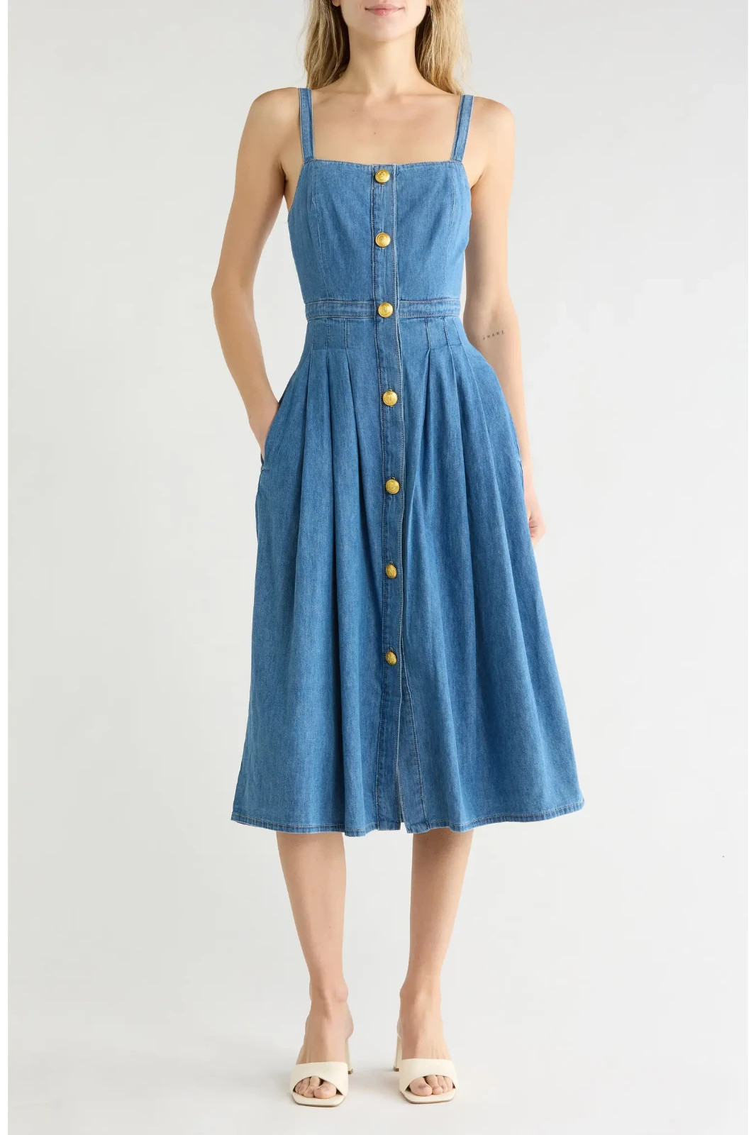 NEW,  L\' Agence Esmeralda Pinafore Dress in Stokes Sz 8 #MD2483