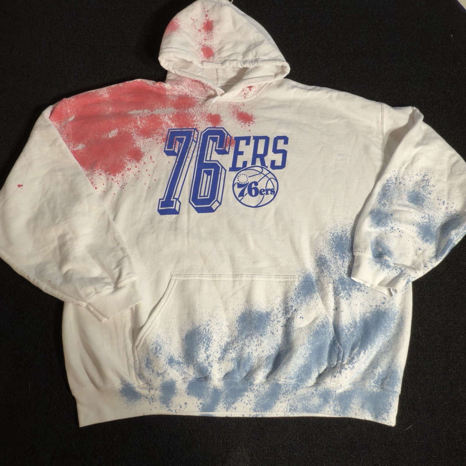 NWOT Junk Food Clothing LA NBA Official 76ers Tie Dye Men\'s Hoodie Size XXL