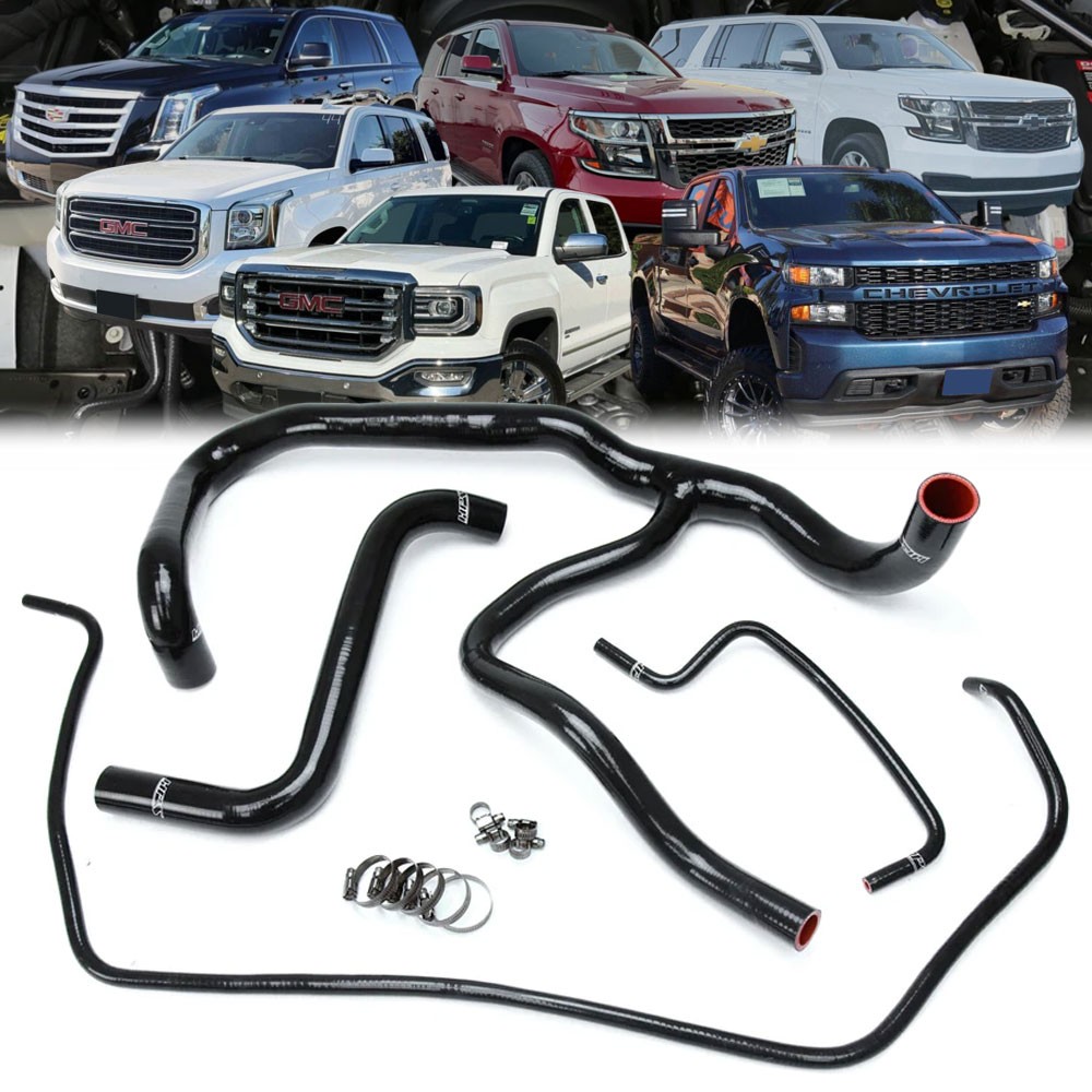HPS Black Silicone Radiator Coolant Hose Kit For 15+ Escalade Suburban Tahoe