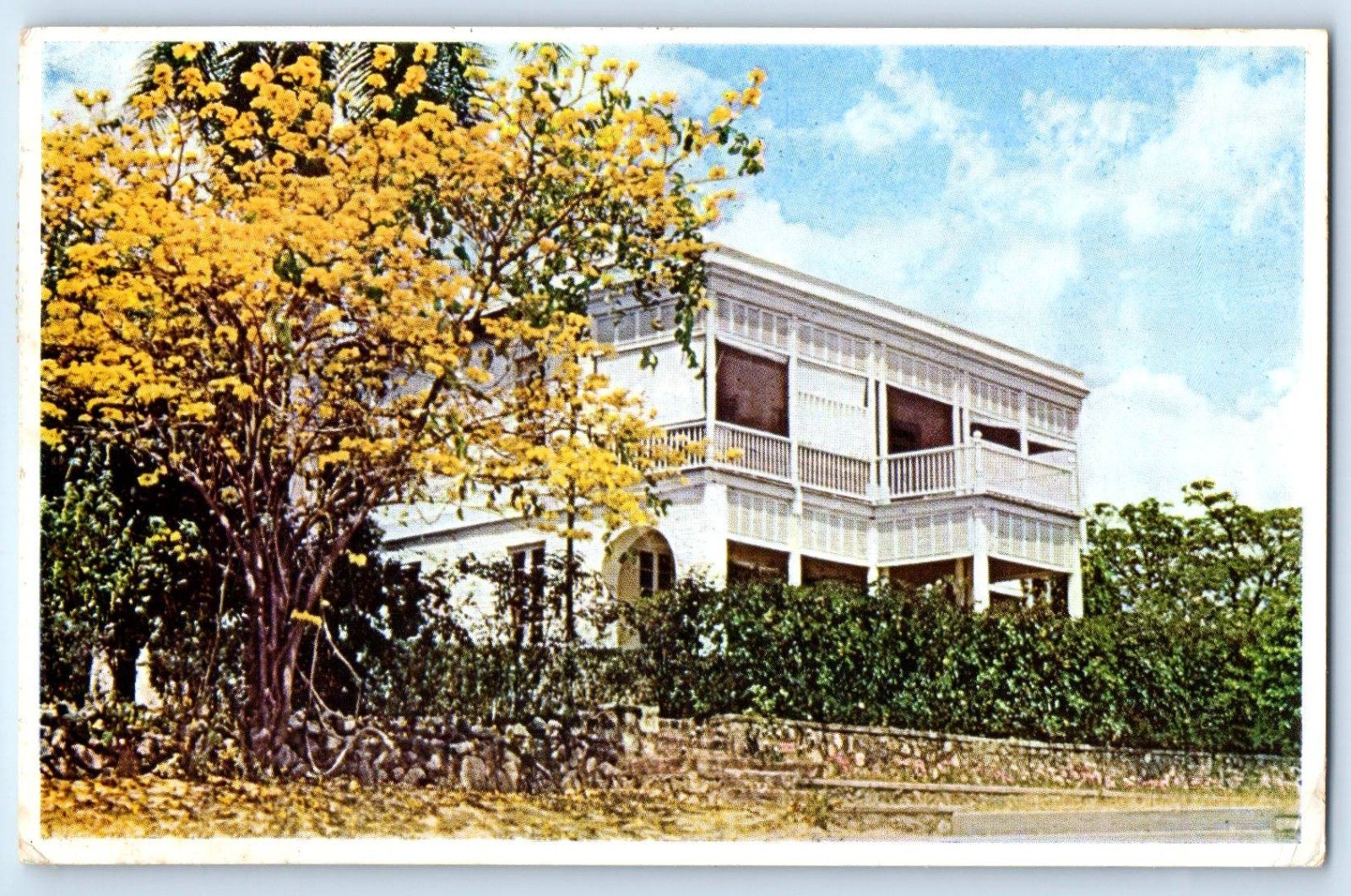 Jamaica W.I. Postcard View of Mona Hotel St. Andrew 1956 Vintage Posted Jamaica W.I. Postcard View of Mona Hotel St. Andrew 1956 Vintage Posted