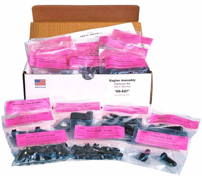 1970-1974 Mopar 318 360 Master Engine Bolt Kit OEM Correct AMK 70-LA