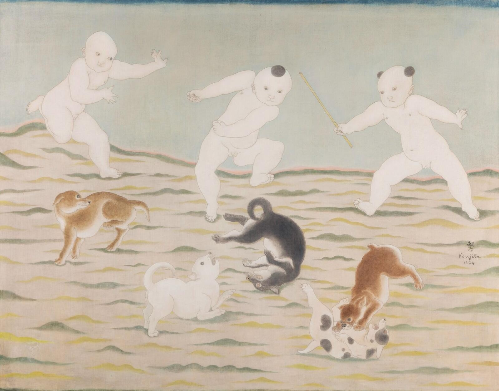 Léonard Tsuguharu Foujita Children Playing 1924 Japanese Paris School Art