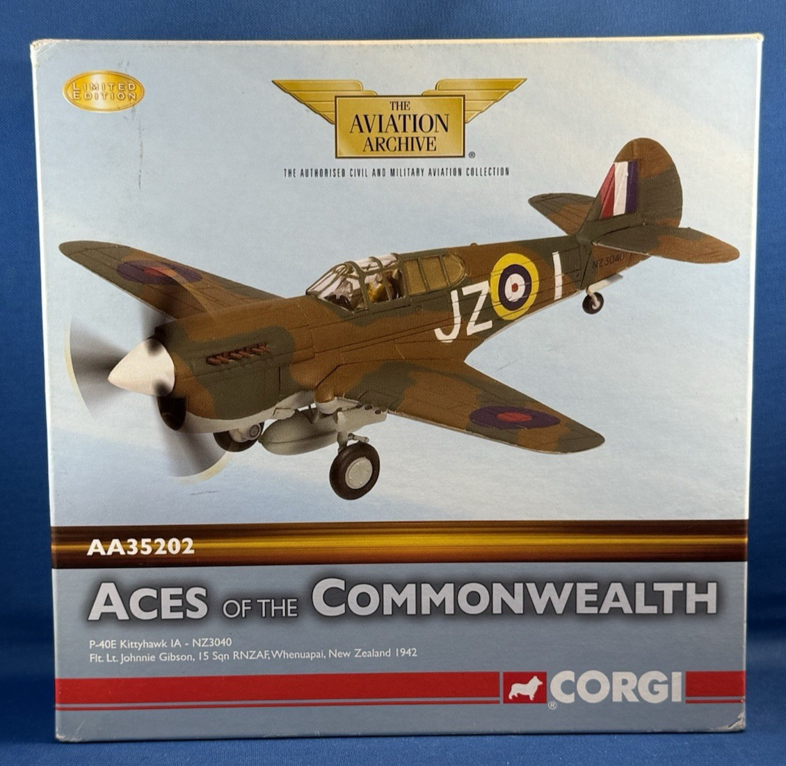 Corgi Aces of Commonwealth P-40E KITTYHAWK IA New Zealand RNZAF 1942 1/72 NIB