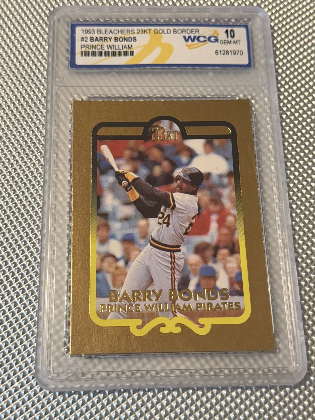 1993 Bleachers 23KT Gold Border - Barry Bonds #2 3621/10000 1993 Bleachers 23KT Gold Border - Barry Bonds #2 3621/10000