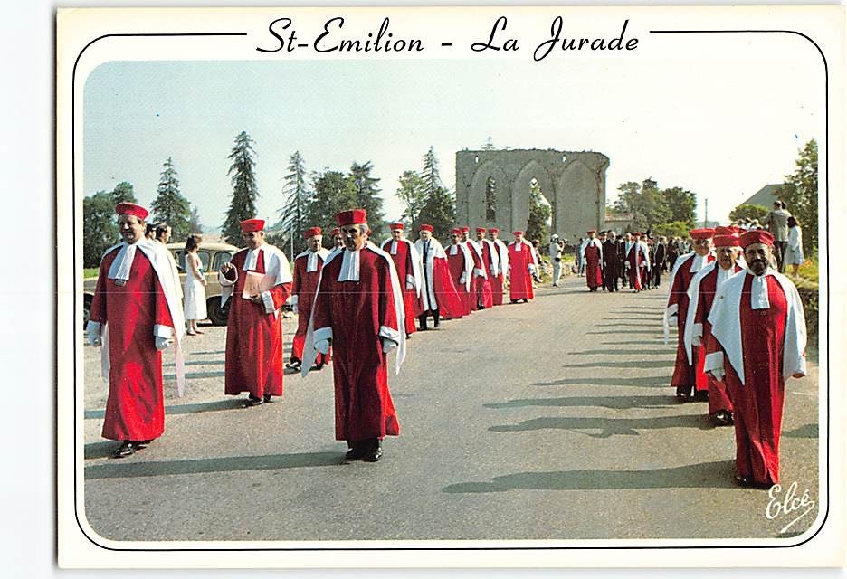 Postcard Procession of Jurade de Saint-Émilion France