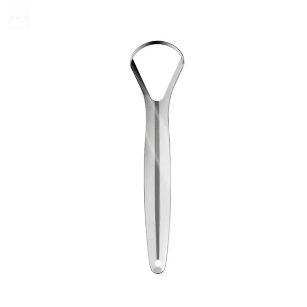 1PC Stainless Steel Tongue Scraper Reusable Oral Cleaner for Fresh Breath