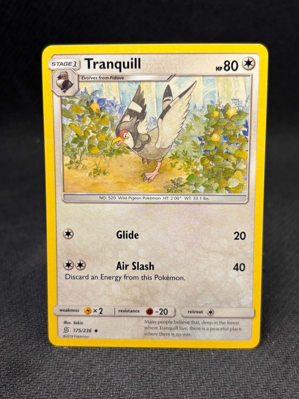 Tranquill 175/236 Uncommon Unified Minds Pokemon Lightly Played Tranquill 175/236 Uncommon Unified Minds Pokemon Lightly Played