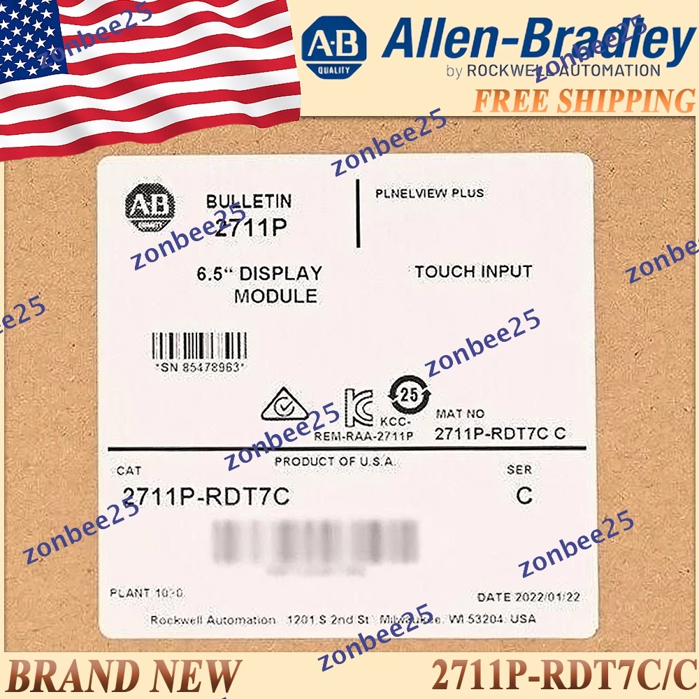 Brand New AB 2711P-RDT7C/C PVP6 700 Touch LED Display Module 2711PRDT7C serC AB