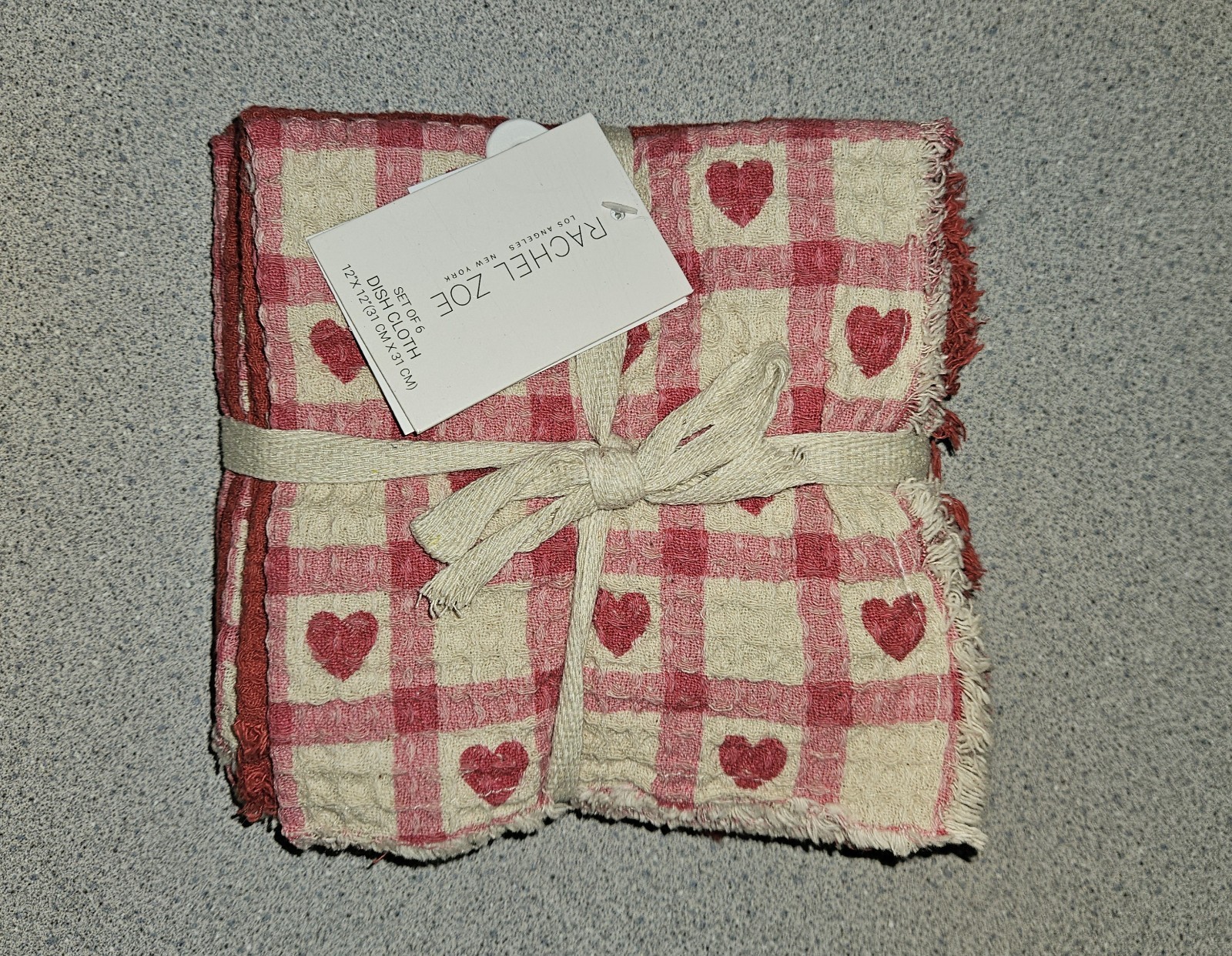 Valentine 3pc Cotton Kitchen Hand 6pc Dishcloth Towels Hearts Pink Red White Valentine 3pc Cotton Kitchen Hand 6pc Dishcloth Towels Hearts Pink Red White