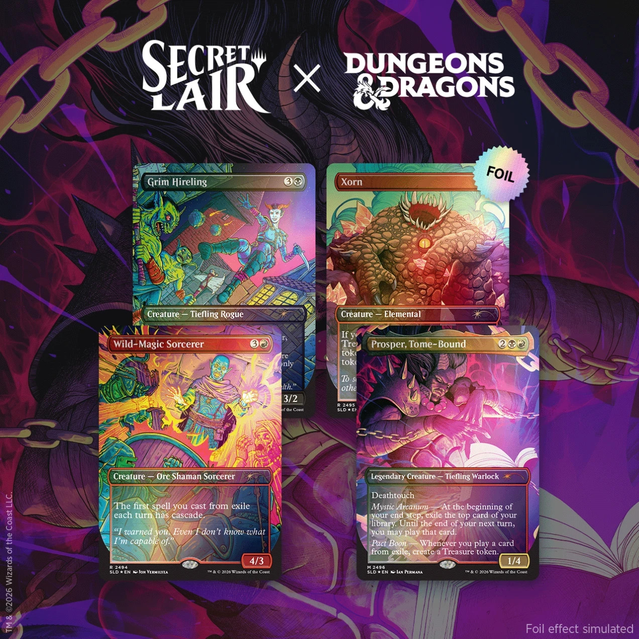 Secret Lair Dungeons & Dragons Shadows Over Baldur’s Gate Foil PRESALE 3/20