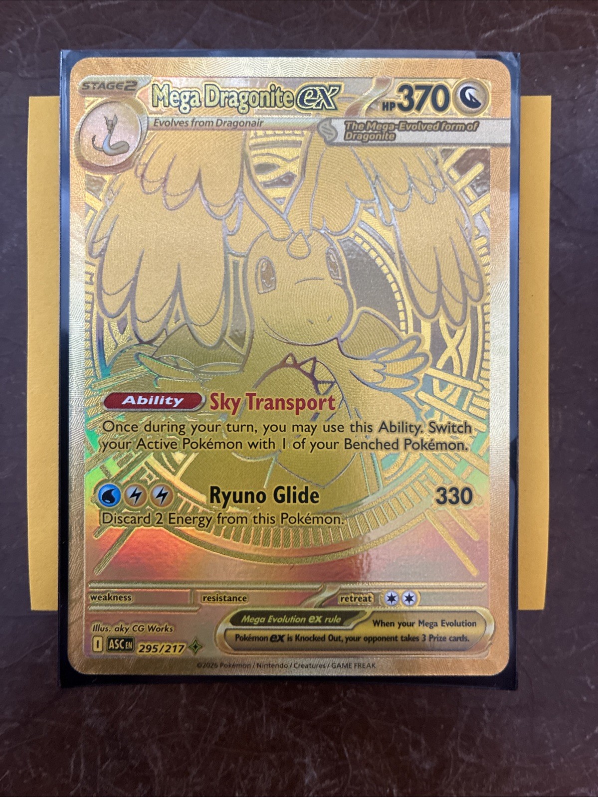Pokemon Mega Dragonite ex 295/217 Gold MHR (Hyper Rare) Near Mint NM+  🔥 Clean