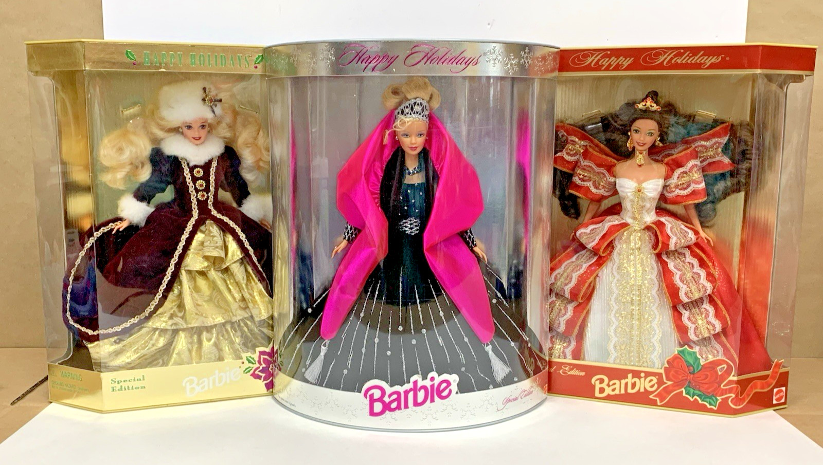Vintage 1996 '97 '98 Barbie Teresa Lot Collectors Special Edition Happy Holidays Vintage 1996 '97 '98 Barbie Teresa Lot Collectors Special Edition Happy Holidays