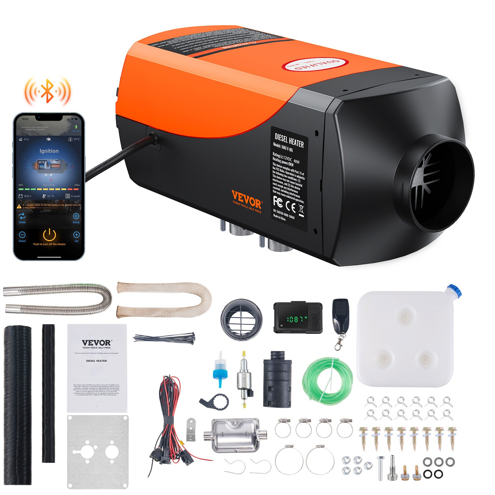 8KW Diesel Air Heater 12V Bluetooth LCD Parking Heater for Car RV Bus 8KW Diesel Air Heater 12V Bluetooth LCD Parking Heater for Car RV Bus