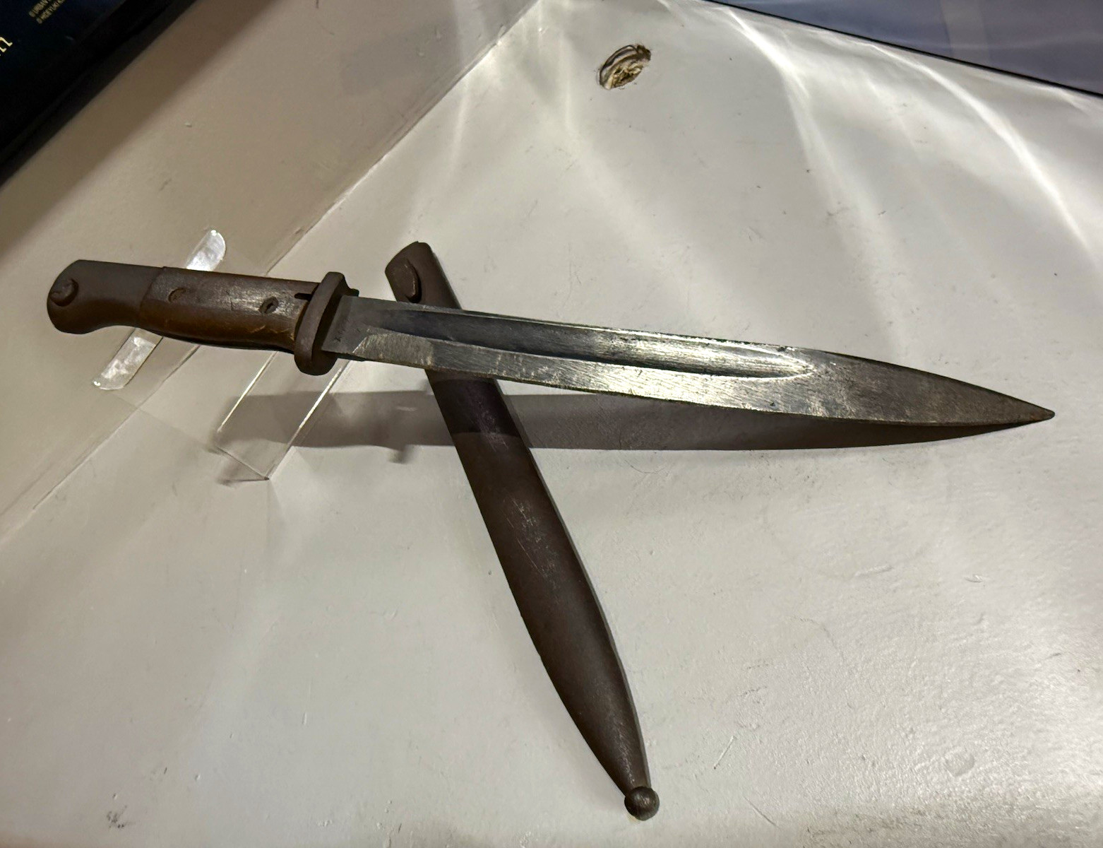 WWII German S84/98 Kar98k Bayonet 1944 cvk Code Scabbard Original Militaria WWII German S84/98 Kar98k Bayonet 1944 cvk Code Scabbard Original Militaria