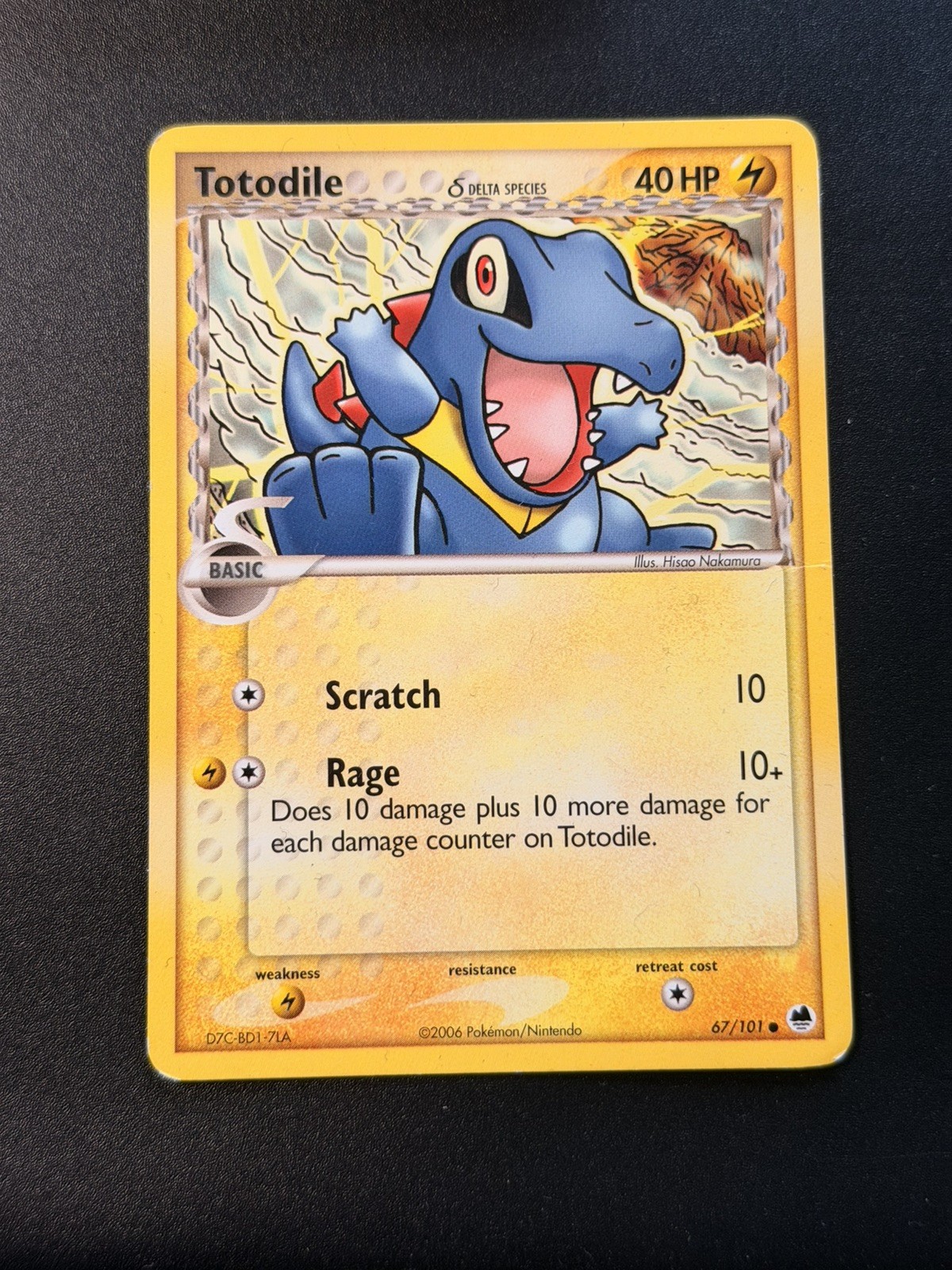 Totodile 67/101 LP Dragon Frontiers Pokemon Totodile 67/101 LP Dragon Frontiers Pokemon