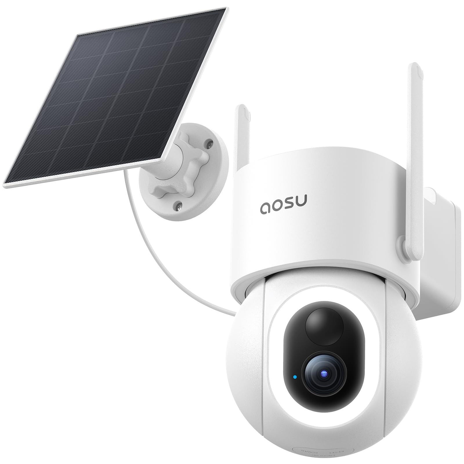 Aosu D1 Max 4K 8MP Solar Security Camera Wireless Outdoor White Android, iOS Aosu D1 Max 4K 8MP Solar Security Camera Wireless Outdoor White Android, iOS