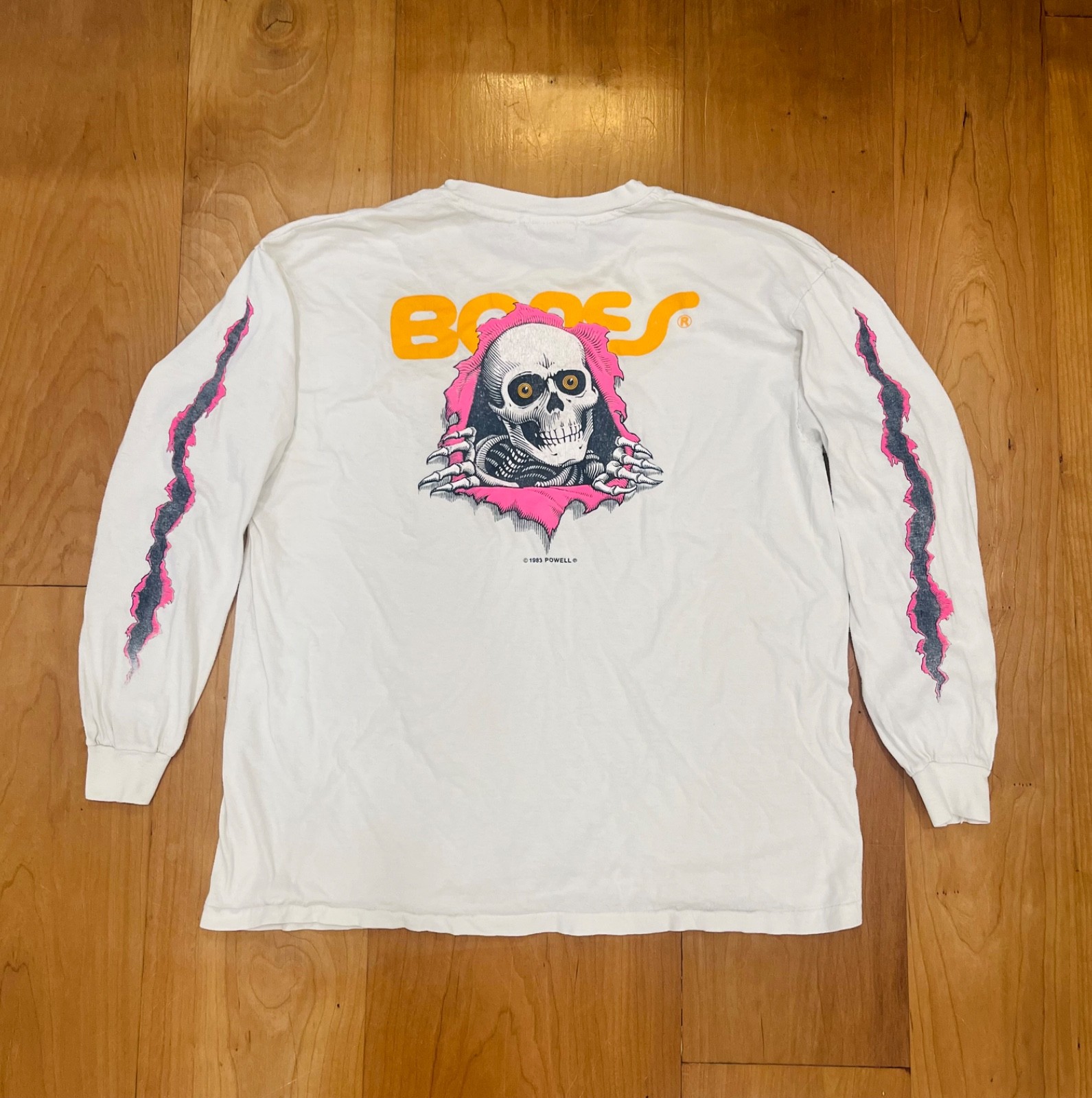 Rare Vintage OG 80\'s Powell Peralta Ripper Skateboard Longsleeve Shirt Tony Hawk Rare Vintage OG 80\'s Powell Peralta Ripper Skateboard Longsleeve Shirt Tony Hawk