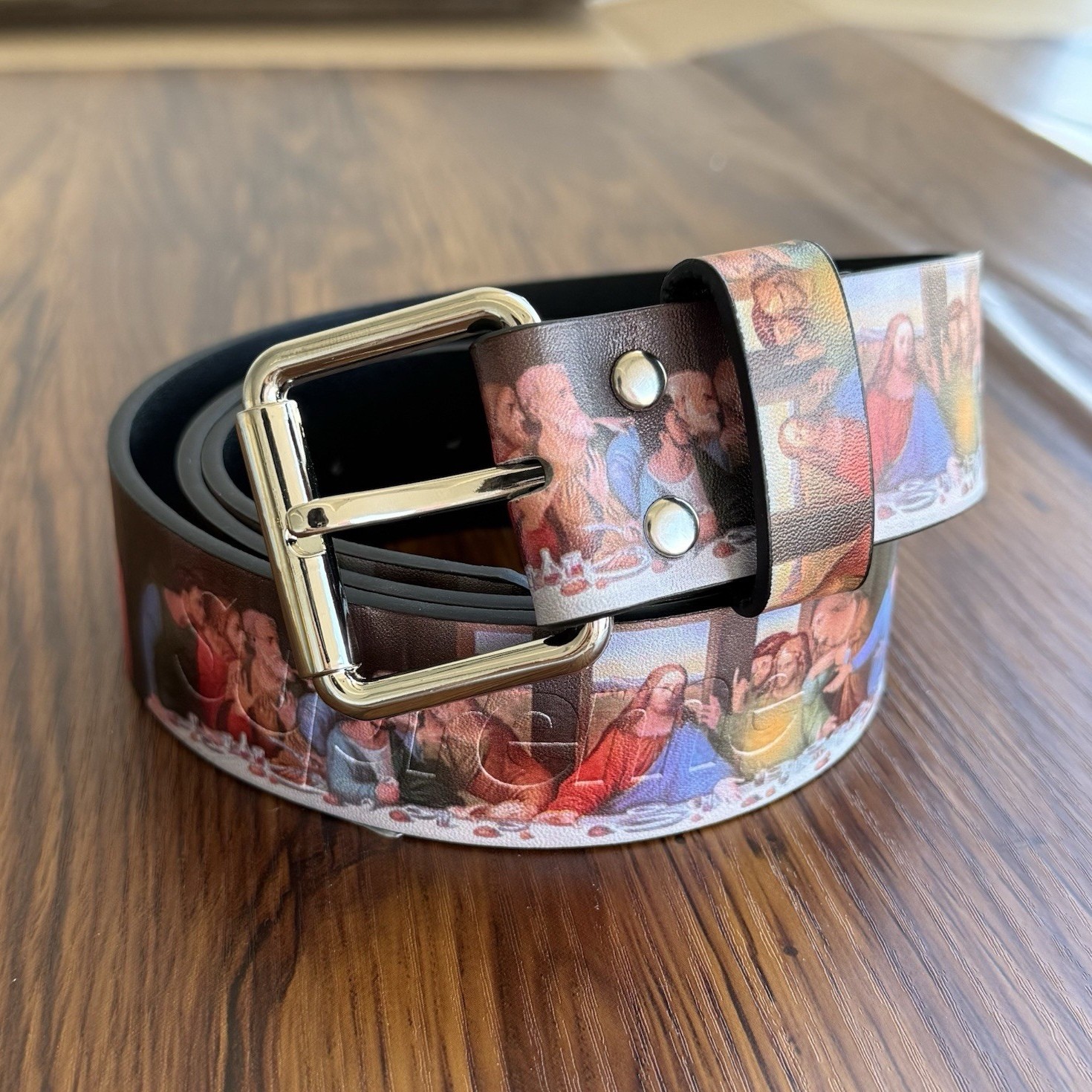 Supreme The Last Supper Belt Embossed Logo Supreme The Last Supper Belt Embossed Logo
