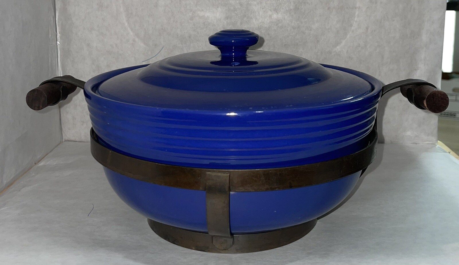 Dutch Oven Hall’s Casserole Blue Hall’s Superior Quality Kitchenware Vintage  