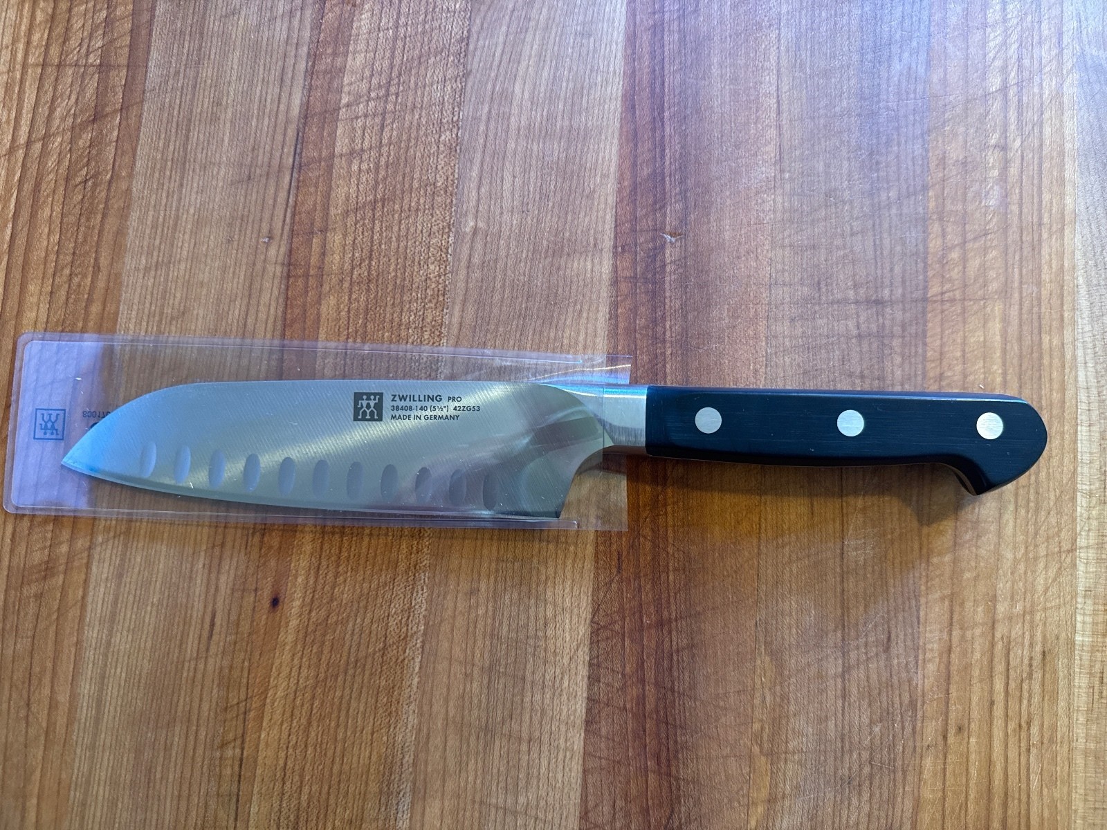 Zwilling Pro Santoku Knife 5-1/2” Hollow-Edge German Steel Zwilling Pro Santoku Knife 5-1/2” Hollow-Edge German Steel
