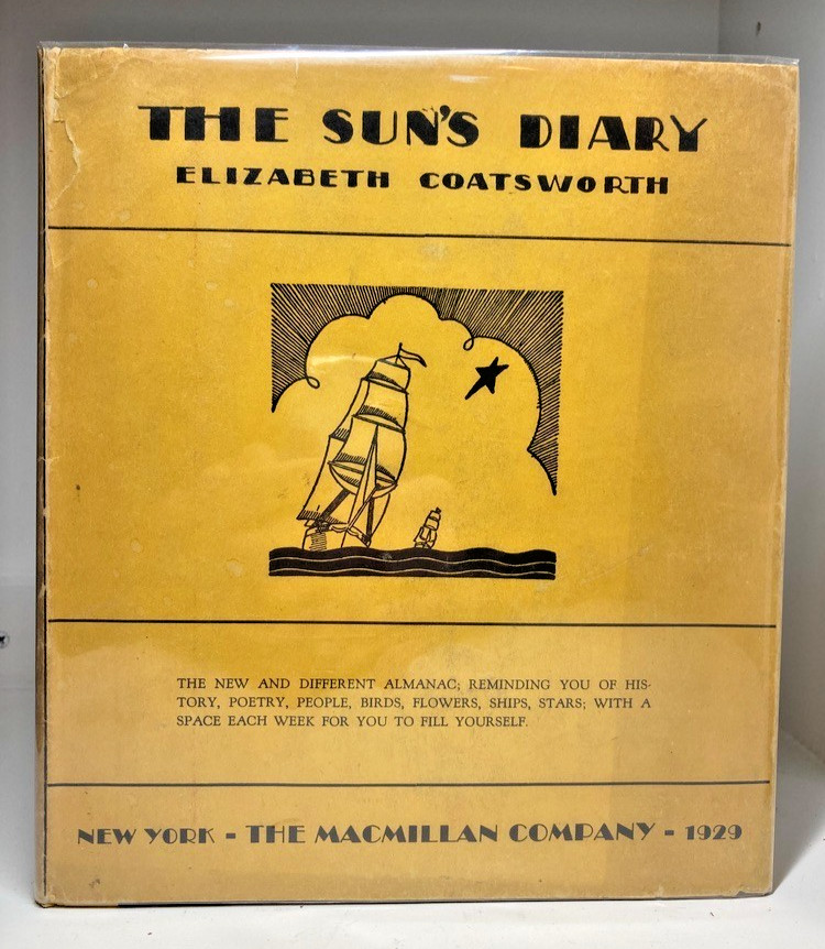 Elizabeth Coatsworth Sun’s Diary 1929 1st Ed Frank McIntosh Art Deco DJ