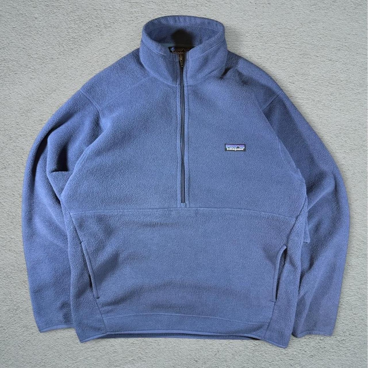 Patagonia Mens Synchilla Marsupial Half Zip Fleece Blue Purple 25737 2011 Patagonia Mens Synchilla Marsupial Half Zip Fleece Blue Purple 25737 2011