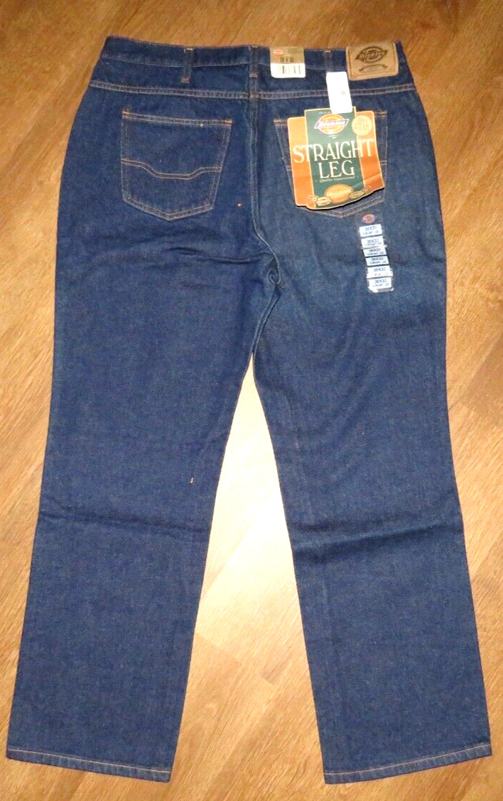 NEW Men\'s Vintage DICKIES 100% Cotton DEADSTOCK Straight Leg Jeans 38 X 30 NWT NEW Men\'s Vintage DICKIES 100% Cotton DEADSTOCK Straight Leg Jeans 38 X 30 NWT