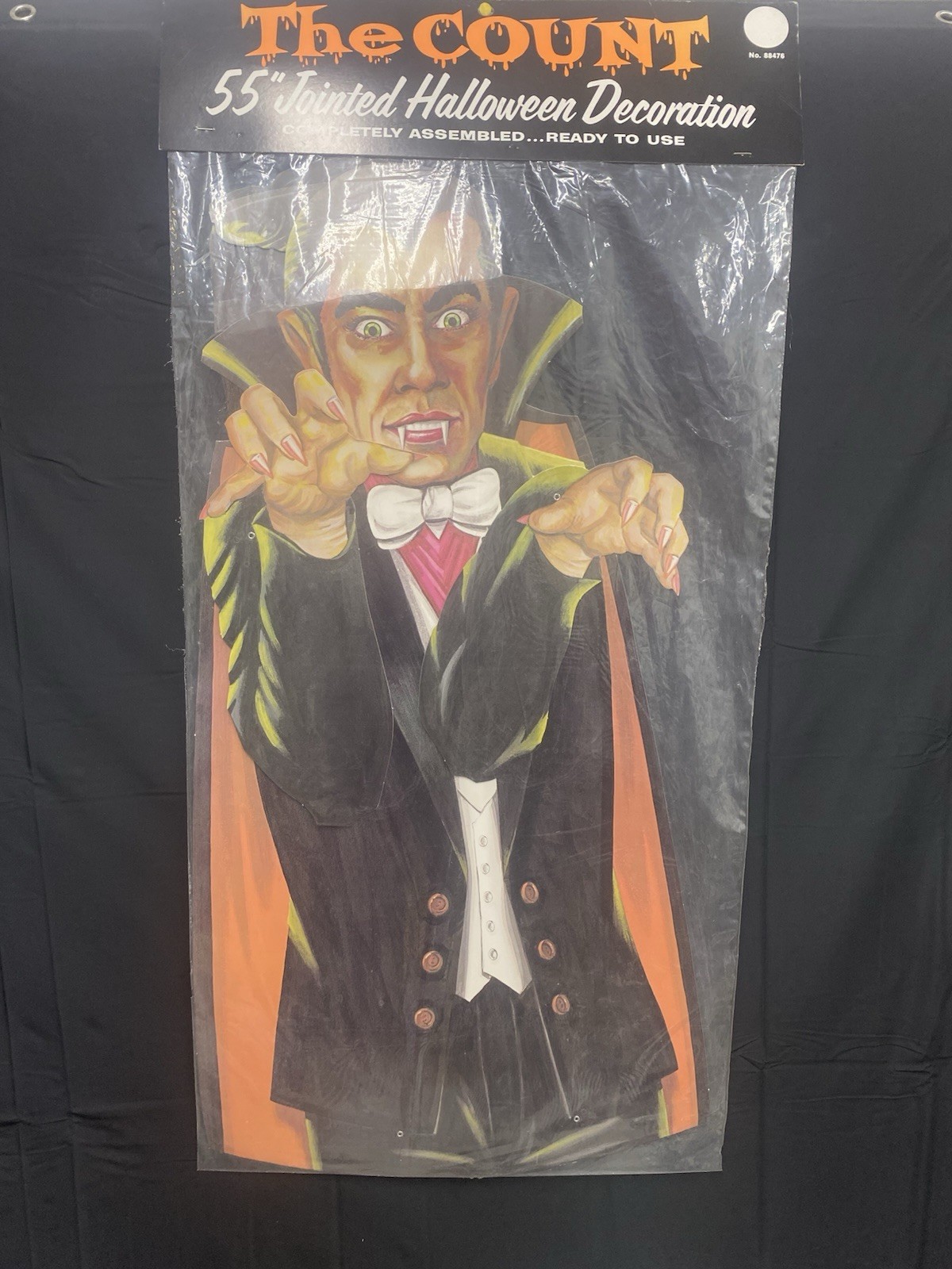 1970's Jointed  The Count  Vampire Dracula  Cardboard  55 inch