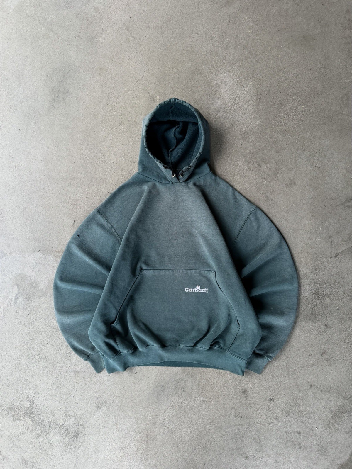 Vintage 90s Faded Distressed Green Carhartt Hoodie Size Large Vintage 90s Faded Distressed Green Carhartt Hoodie Size Large
