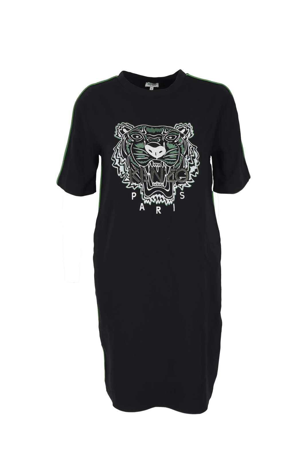 Kenzo Women\'s Short Sleeve Dress Size S Floral Print Black Multicolor