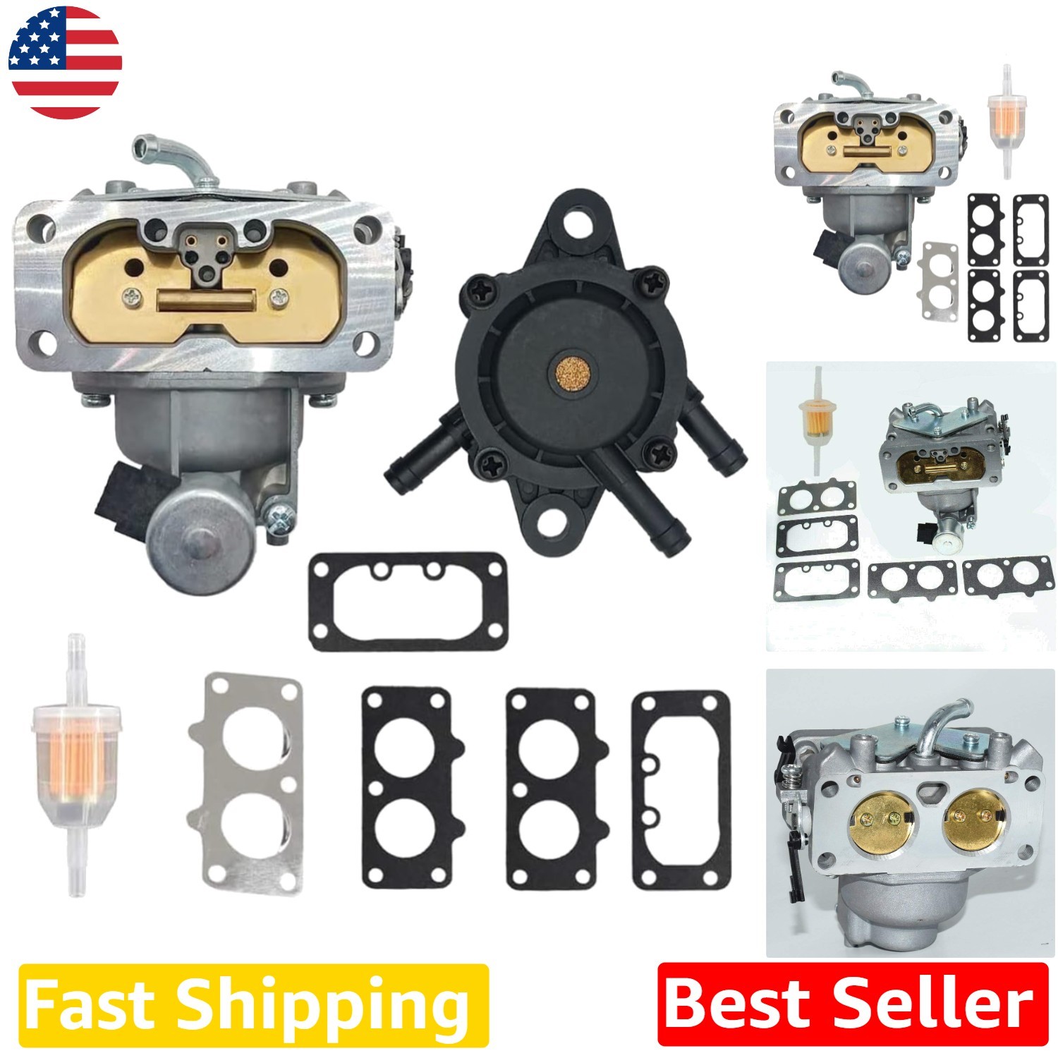 Genuine Carburetor for Kawasaki FH601-FH751V, FX801-FX850V, Bolt-On, 15004-7029