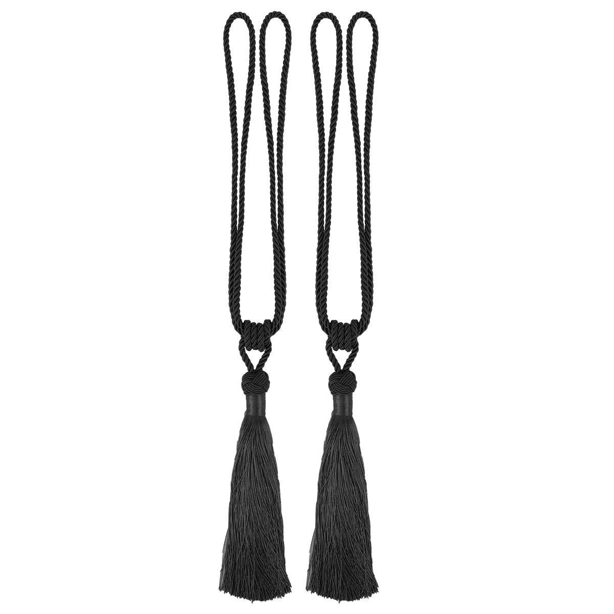2/4Pcs Curtain Tiebacks Handmade Decorative Curtain Holdbacks Rope with Tassel