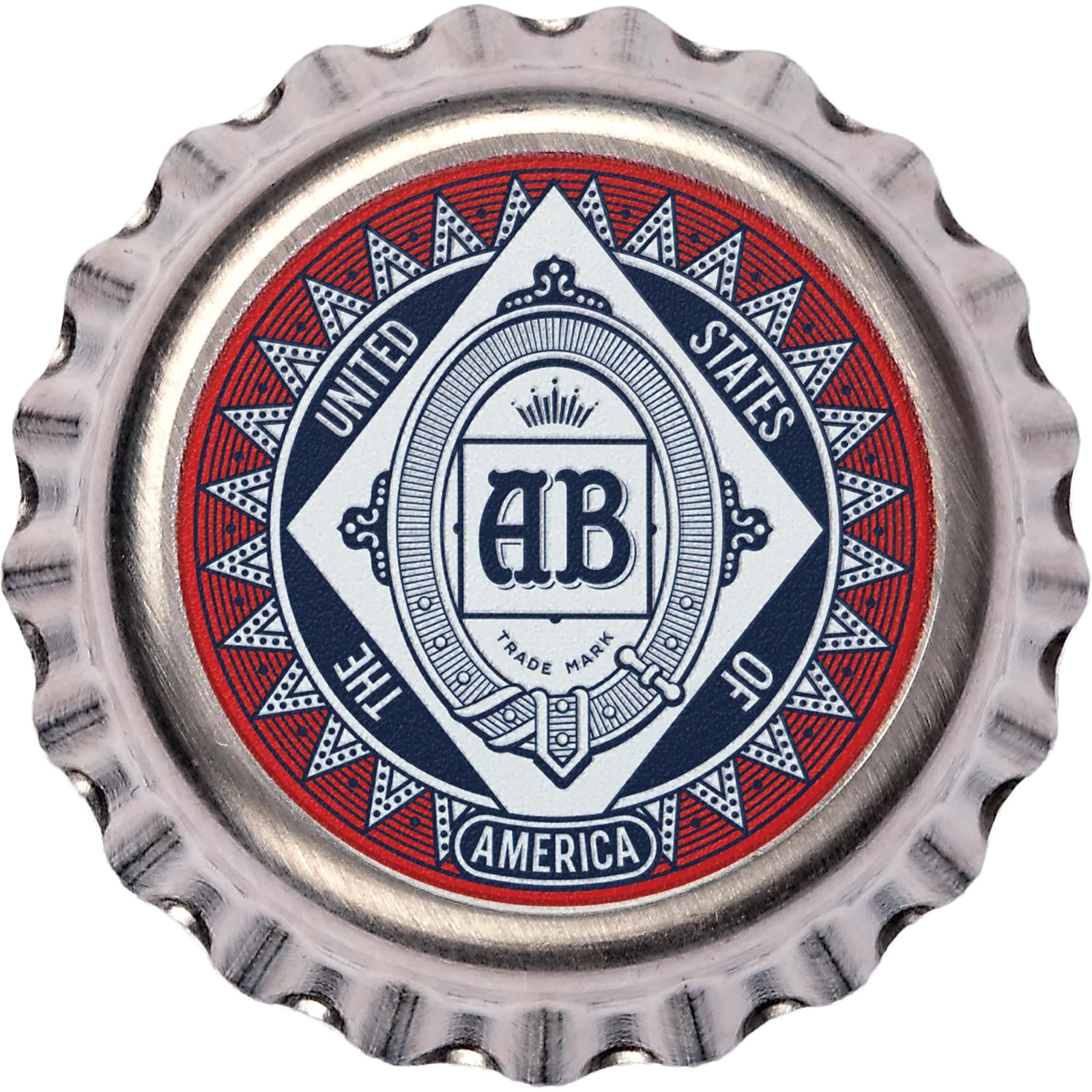 Budweiser Silver Bottle Cap - Anheuser-Busch Budweiser Silver Bottle Cap - Anheuser-Busch