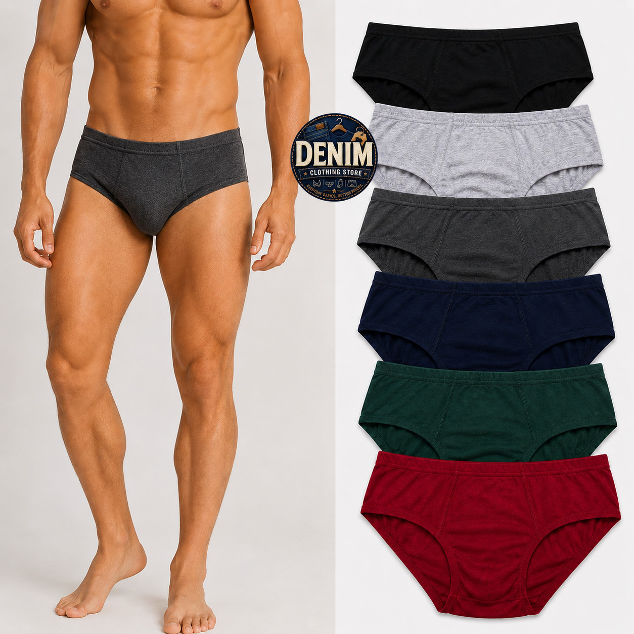 6 Pack Knocker Men\'s Bikini Briefs Soft 100% Cotton Low Rise Underwear Size S-XL 6 Pack Knocker Men\'s Bikini Briefs Soft 100% Cotton Low Rise Underwear Size S-XL