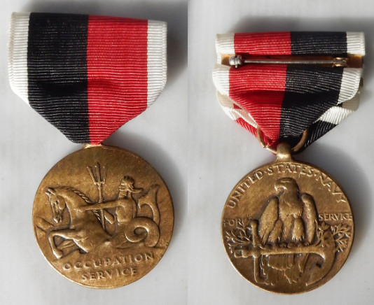 Vintage Navy Occupation Service Medal
