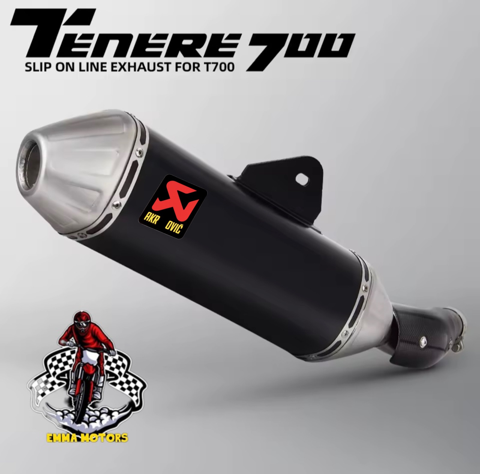Yamaha Tenu 700 2019 - 2026 T7 XTZ EXHAUST TERMINAL Muffler Exhaust