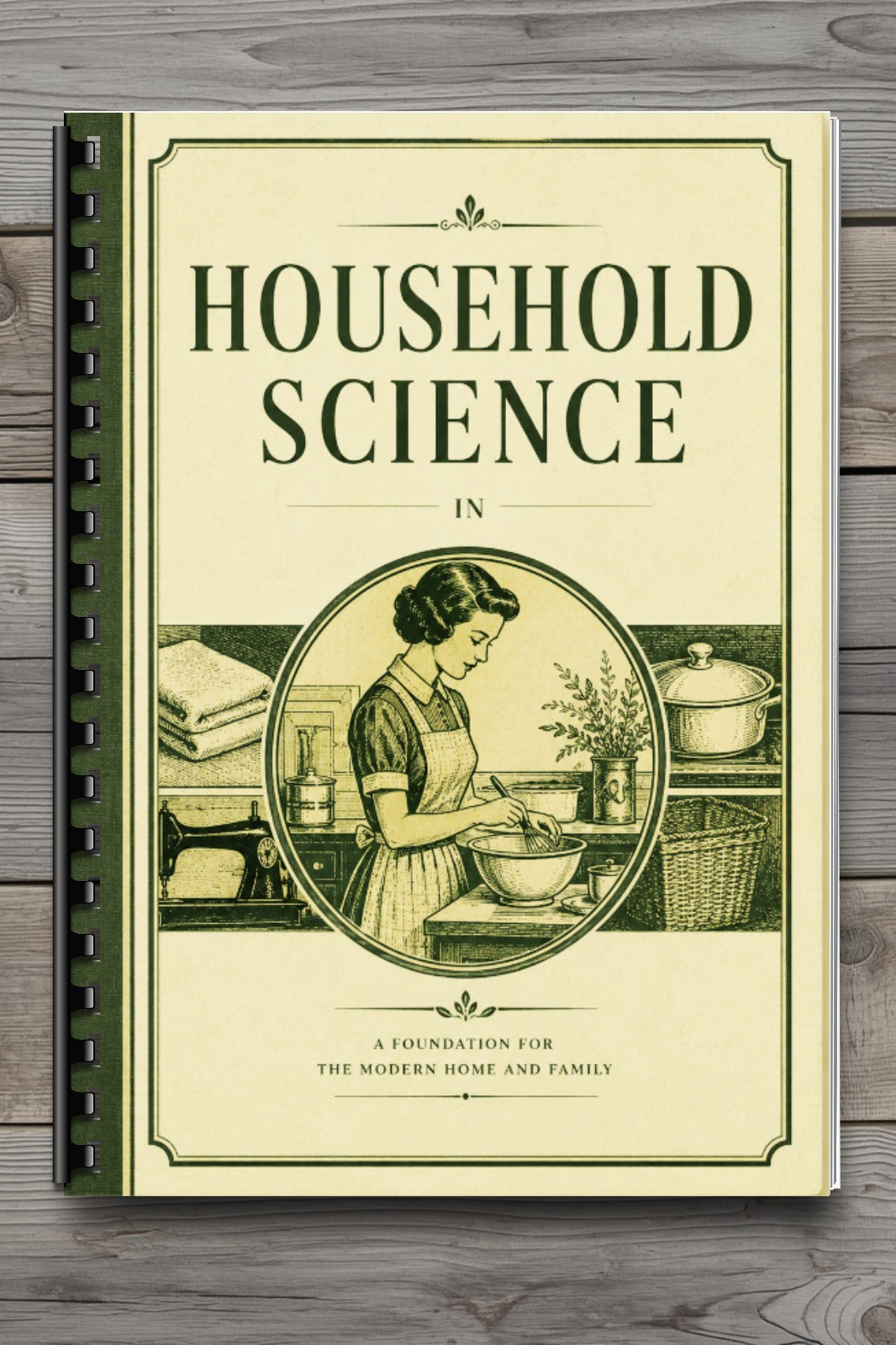Household Science Vintage Home Economics Book Comb Bound 144 Pages Manual