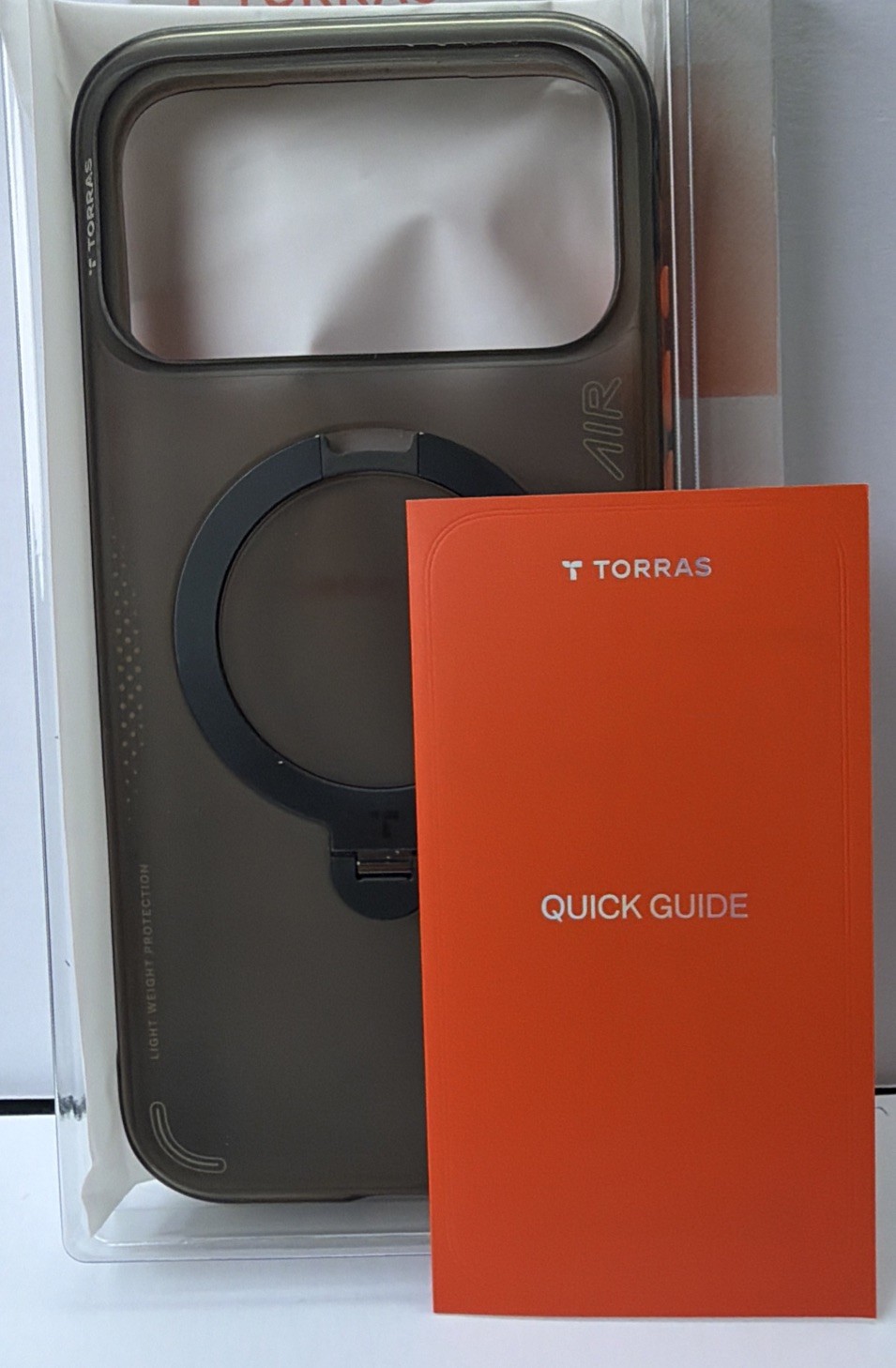 TORRAS Ostand Q3 Air Pro For IPhone 17 Pro MAX  MagSafe Case T-lucent Black: 2B3