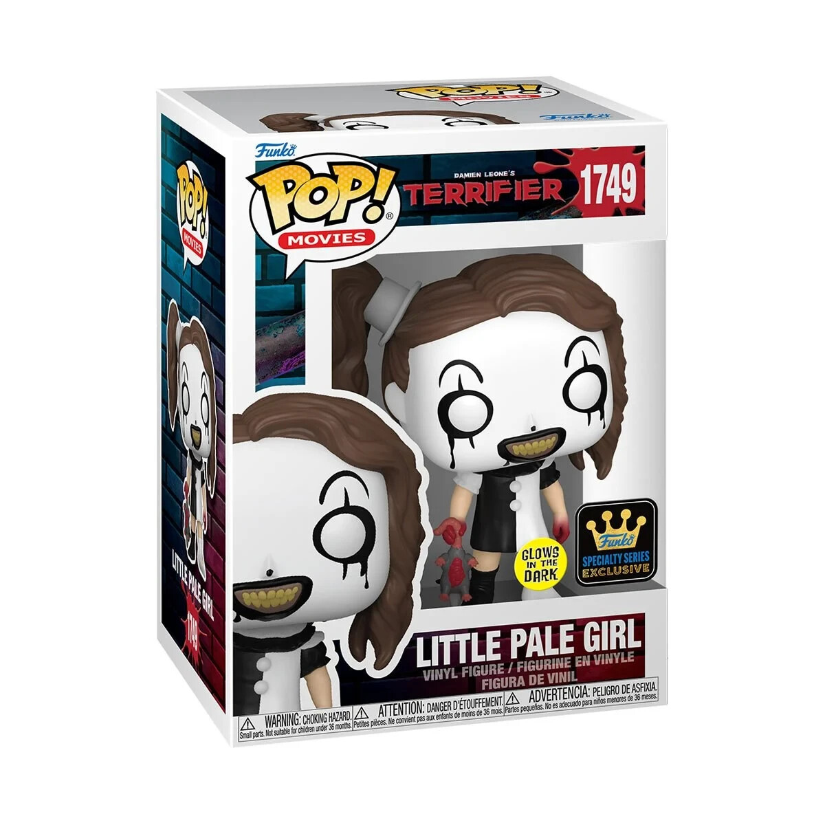 Funko Pop Terrifier Little Pale Girl Glow-in-the-Dark Vinyl Figure #1749 Funko Pop Terrifier Little Pale Girl Glow-in-the-Dark Vinyl Figure #1749
