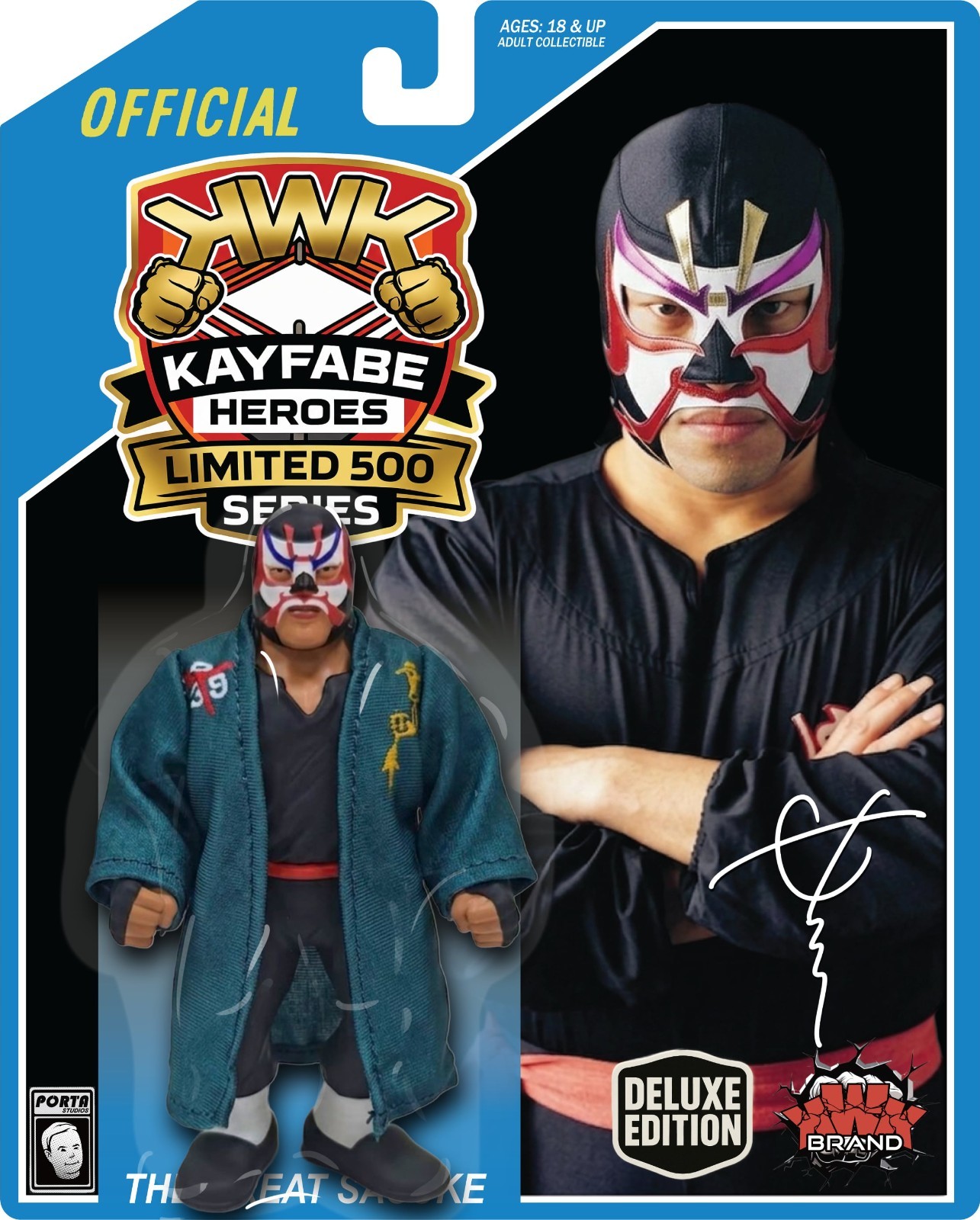 Pre-Order KWK Kayfabe Heroes Deluxe Great Sasuke Limited 500 Series 1/500 Retro