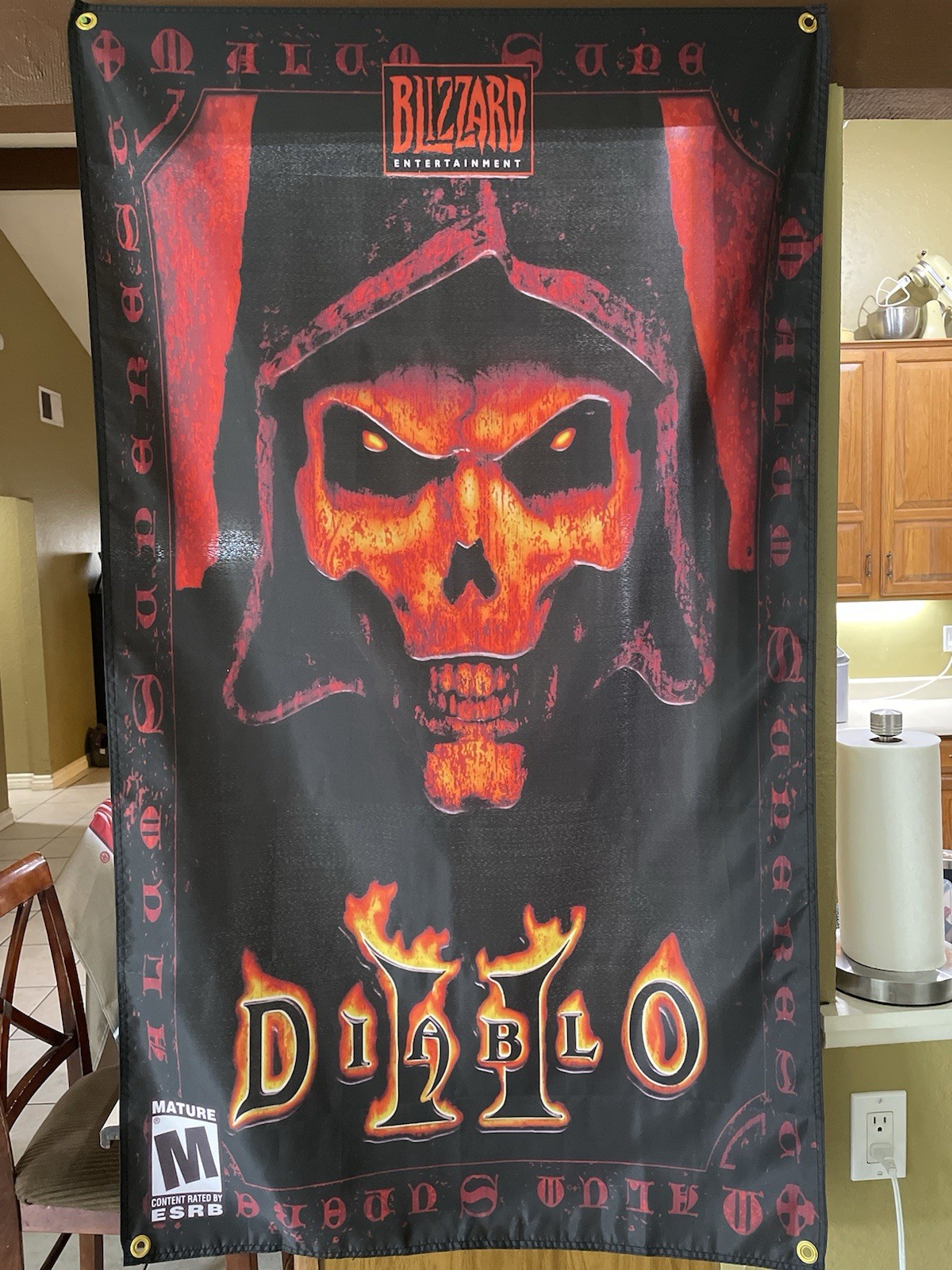Diablo II 5ft Flag PC 2000 Blizzard Banner Poster 2 RTS Diablo II 5ft Flag PC 2000 Blizzard Banner Poster 2 RTS