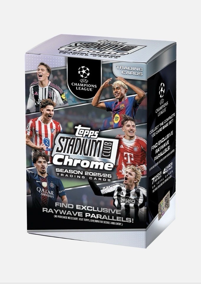 2025-26 TOPPS STADIUM CLUB CHROME UEFA VALUE BLASTER BOX Soccer New Presale QTY 2025-26 TOPPS STADIUM CLUB CHROME UEFA VALUE BLASTER BOX Soccer New Presale QTY
