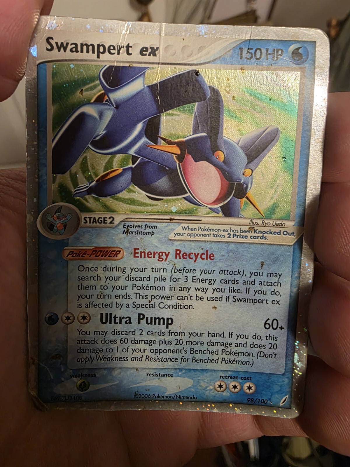 Swampert 2006 Pokemon Card EX Crystal Guardians 