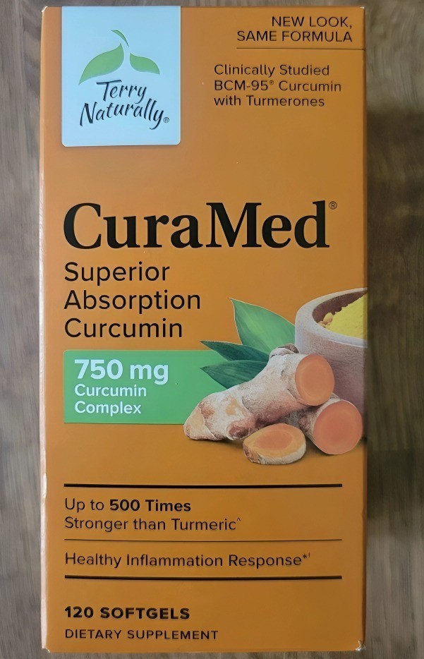 Terry Naturally CuraMed Superior Absorption 750mg Softgels - 120 Count-USA STOCK