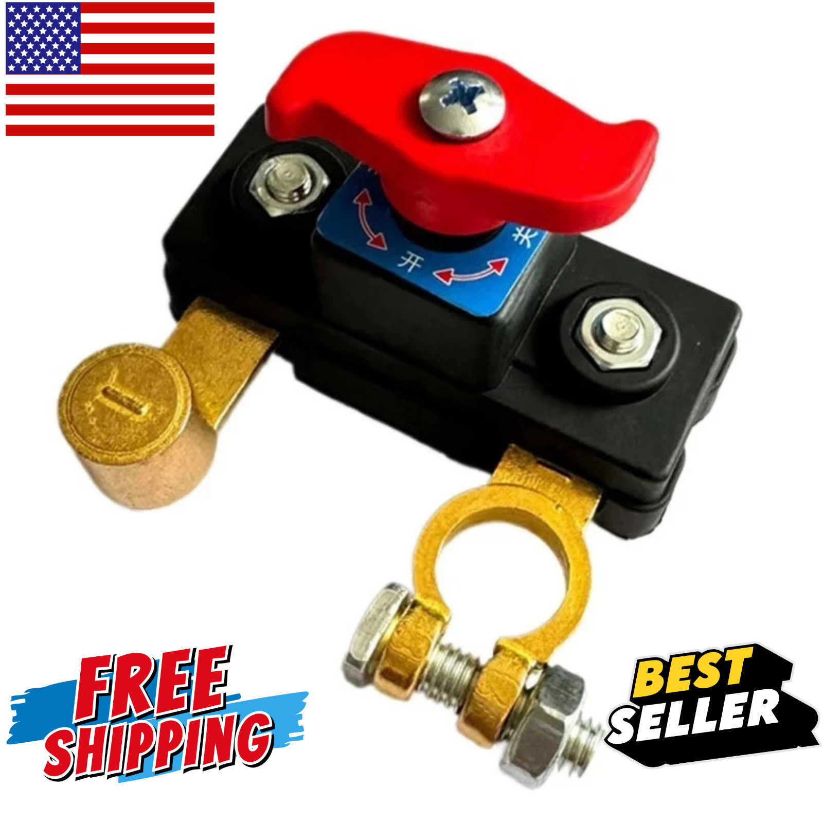 1Pcs Universal Battery Disconnect Switch 12V / 24V Cut Off Isolator for Cars RV*