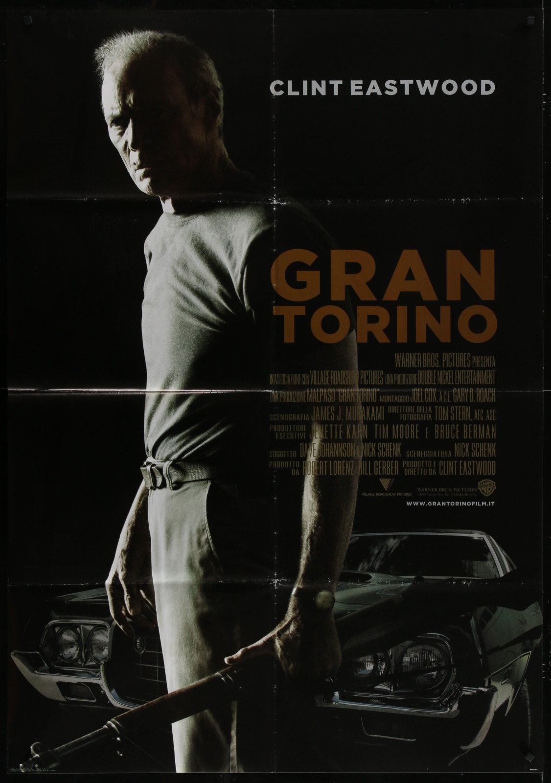 Gran Torino 2008 Original Movie Poster Clint Eastwood Warner Bros Car 39x55